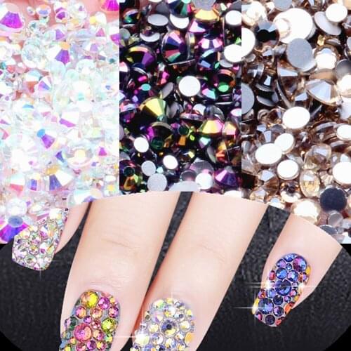 Multi-Color SS3-SS30 Rhinestones For Nails Art Decoration Flatback Glue On Strass Stones DIY Crafts Garments