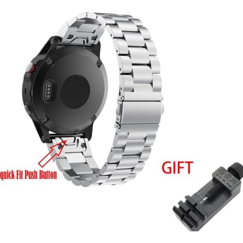 20/22/26mm Stainless steel Wrist Band Strap for Garmin Fenix 6X 6S 6 5X 5 5S Plus 3HR Easy Fit Metal Watch Band Bracelet Straps