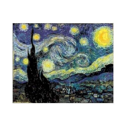 Van Goghs starry sky Counted Cross Stitch 11CT 14CT 18CT DIY Chinese Cross Stitch Kits Embroidery Needlework Sets