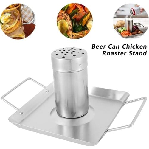 Stainless Steel Chicken Roaster Rack Beer Can Chicken Holder For Grill Oven BBQ