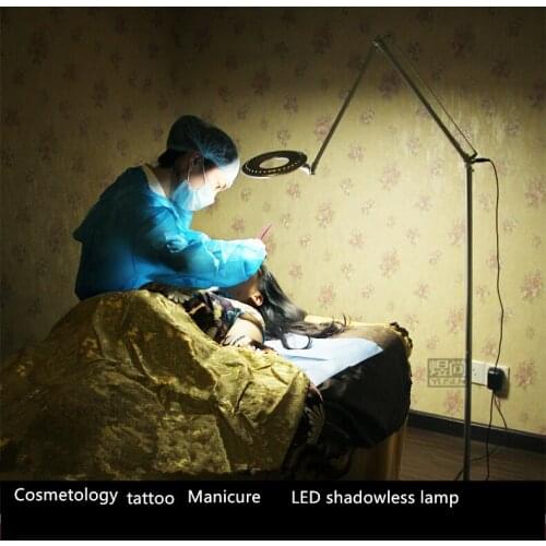110-220V LED beauty ring Manicure lamp cold light shadowless lamp +magnifier surgical operating lamp LED Floor lamp