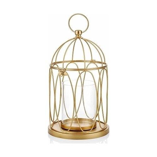 The Mia Decorative Cage Candlesticks