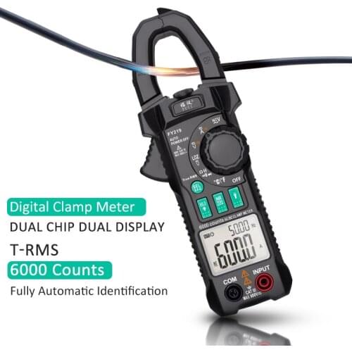 Professional Digital Clamp Meter AC DC Current Clamp Meter Multi-function Double Display Clamp Meter Low Impedance Measurement