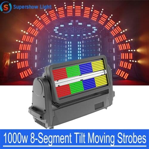 High Power Waterproof DMX 512 LED Tilt Moving Head Strobe Light 1000W LED Wall Washer Stage Lighting