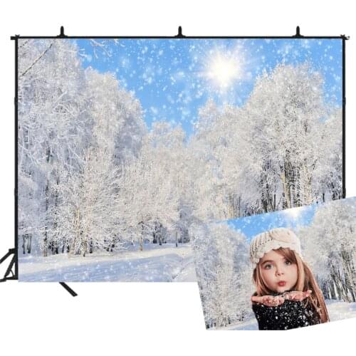 Winter wonderland backdrops for photography Snowflake forest Newborn Baby kids Portrait Photobooth christmas party decoration
