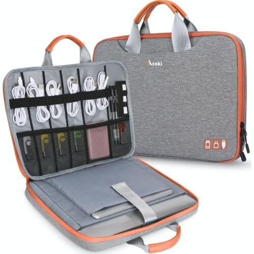 13.3 inch Laptop bag with Electronic Accessories Storage Bag Large Capacity for Notebook,Tablet,Hard Drives,SD Cards,Chargers