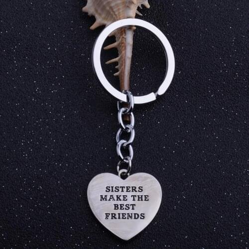 36PC Sisters Make The Best Friends Keyrings Heart Charm Pendant Keychains Family Sister Women Girls Best Friends Xmas Gifts Hot