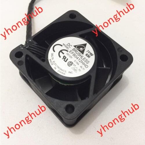 Delta Electronics EFB0412HHD 6L11 DC 12V 0.15A 40X40X20mm 4-wire Server Cooling Fan