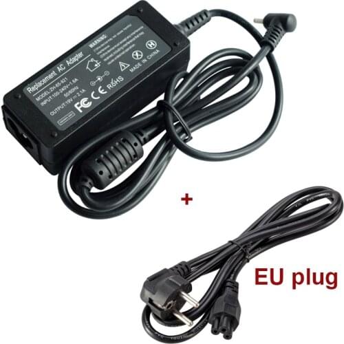 19V 2.1A AC Power Adapter + EU Cord For asus Eee PC 1001 1001P 1005 1005HAB 1008HA 1011PX 1015PW 1015PX 1015PEB 1005HA 1005PE