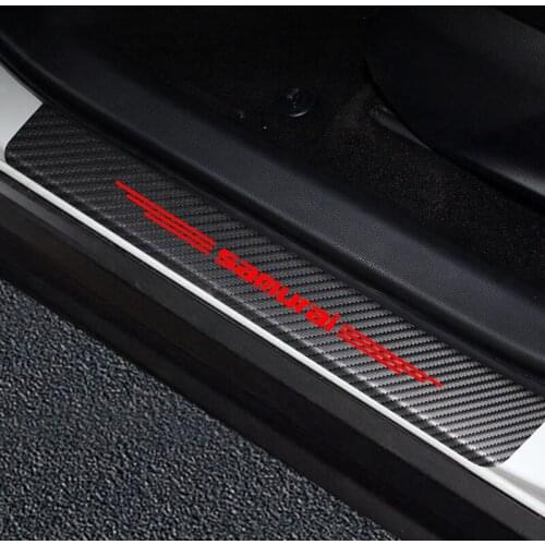 Auto Stickers Door Threshold Vinyl Protector For SUZUKI SAMURAI car Door Sill Scuff Plate Guard Carbon Fiber Decor Accessories