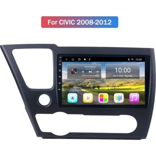 Android10.0 System Quard Core 2G+32G WIFI HD 1024*600 Car GPS Nagavition For HONDA CIVIC 2008-2012 Car Radio Stereo BT Head Unit