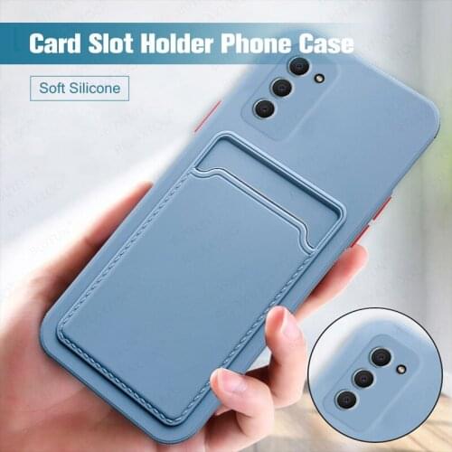 Candy Color Card Slot Wallet Phone Case For Samsung Galaxy S20 FE Samsong Sansung S 20 S20FE 6.5" Soft Silicone Shockproof Cover
