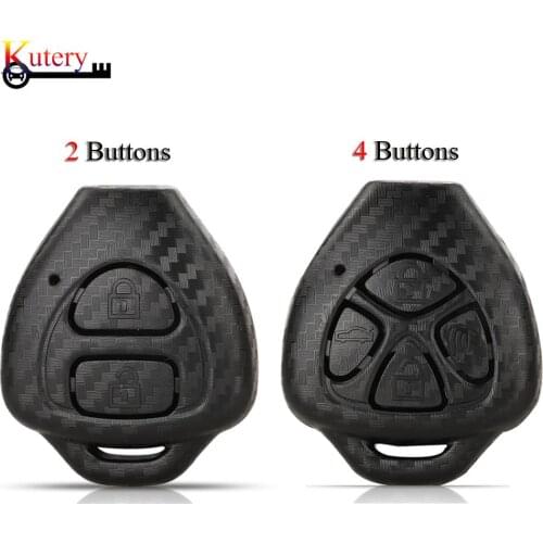 Kutery Remote Car Key Shell Case Fob For Toyota Camry Corolla Avalon Venza Reiz RAV4 Crown No Blade 2 Buttons