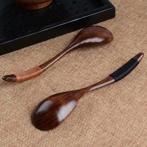 Wooden Spoon Bamboo Kitchen Cooking Utensil Tool Soup Teaspoon Catering Kid Spoon Kitchenware For Rice Soup Spoon Kitchen tool