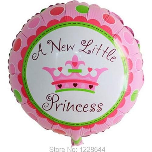 Baby shower Party decoration baby girl foil balloons A New little princess 18inch baby toy custom shaped free shipping