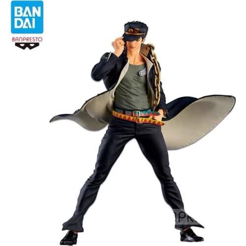 28CM 100% Original Bandai Anime JoJos Bizarre Adventure SMSP Kujo Jotaro Pvc Action Collection Model Toys Figure Toys