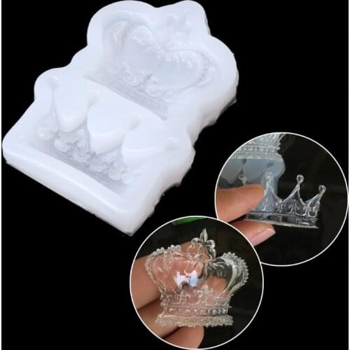 Crown Liquid Silicone Mold DIY Resin Jewelry Pendant Resin Casting Mold Tool 1XCA
