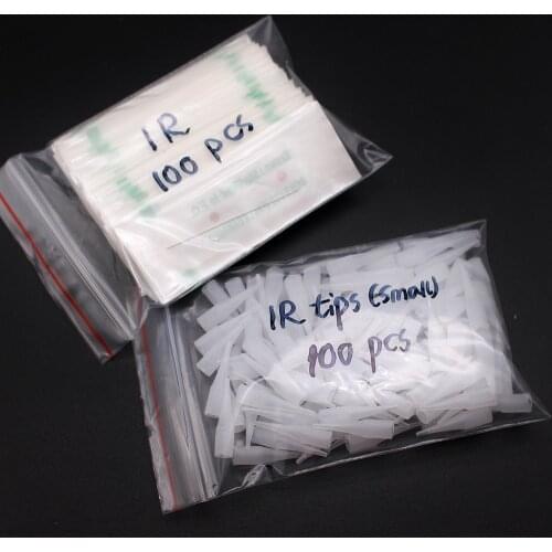 100Pcs 0.35*50mm 1R Needles and 100Pcs Small 1R Frech/Sunshine Machine Needle Caps For Permanent Makeup Eyebrow Tattoo