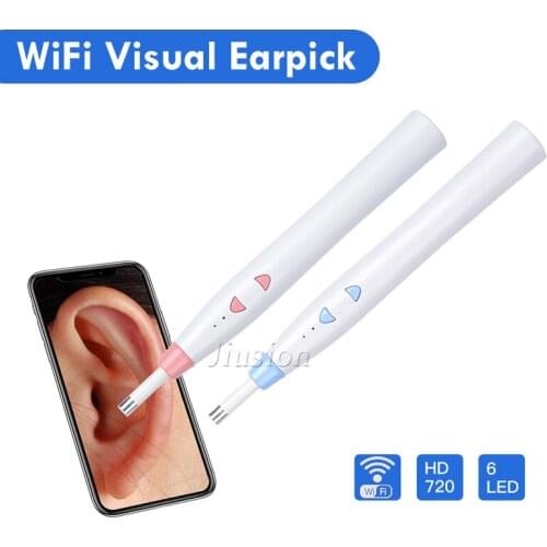 WiFi Endoscope Camera Mini Soft Cable Inspection Camara 5.5mm Earpick Borescope Visual Ear Cleaning Tool For iPhone IOS Android