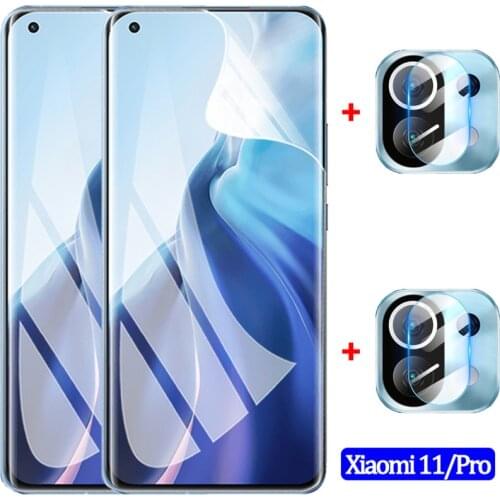 Hydrogel film + camera glass for mi 11 pro xiaomi mi-11 screen protection mi11 pro xiaomi 11pro hidrogel mi 11 screen protector
