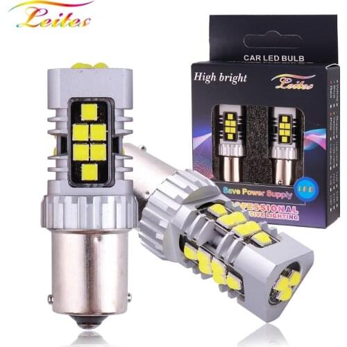 2Pcs Canbus P21W Led 1156 BA15S Led Bulb PY21W BAU15S Bulb 1157 BAY15D P21/5W R5W R10W Car Signal Light DRL 2400LM 12V-60V