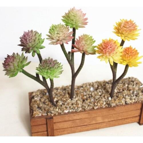 Mini Artificial Fleshiness Cactus Plant Fake Succulent Real Touch Palm Bonsai Landscape Decorative Flower for Home Table decor