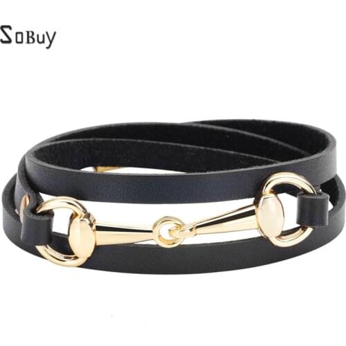 New Fashion Multilayer Wrap Genuine Leather Bracelets Men Women Jewelry Trendy Stainless Steel Sporty Charm Bracelets