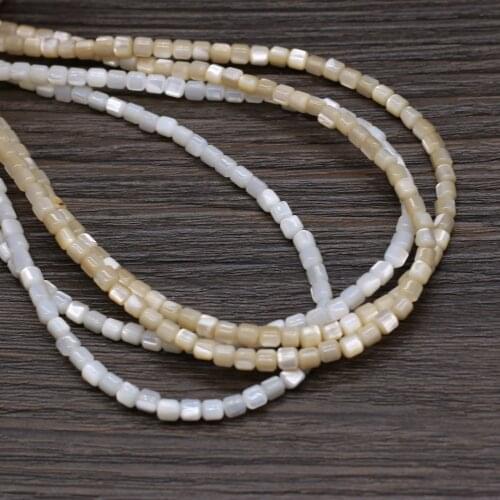 Natural Mother of Pearl Shell Beads Charm Shells Cylinder Tube Loose Spacer Beads for Jewelry Making DIY Bracelet Earrings Gift