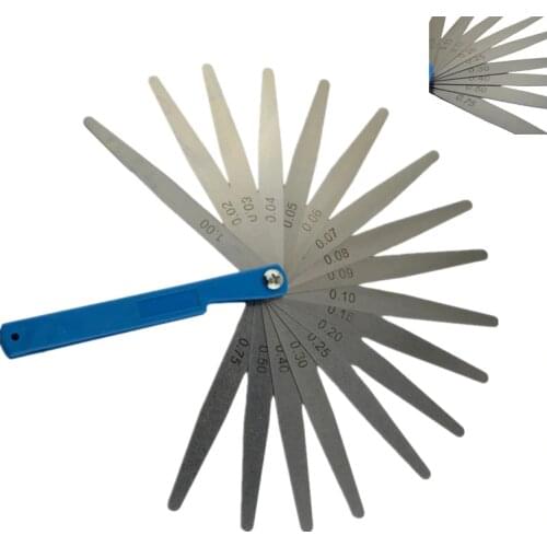 New Motorcycle Parts 0.02 to 1mm 17 Blade Thickness Gap Metric Filler Feeler Gauge Measure Tool Ruler