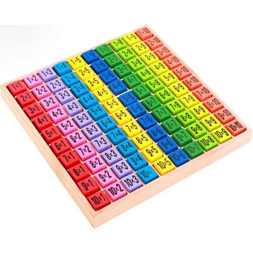 Montessori Educational Wooden Toys for Children Baby Toys 99 Multiplication Table Math Arithmetic Teaching Aids for Kids