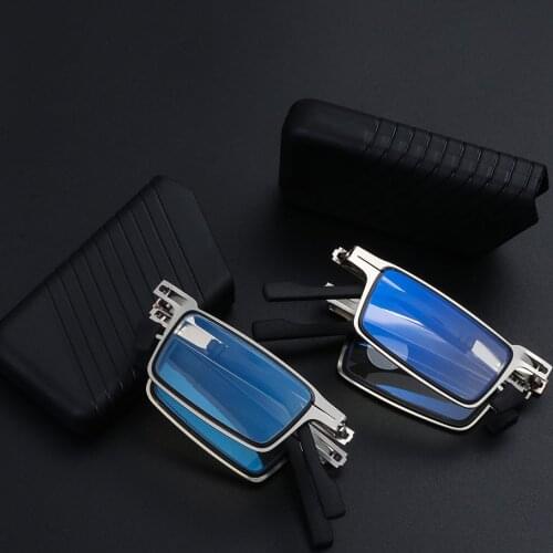 Newest Portable Folding Blue Light Blocking Reading Glasses Universal Anti UV400/Anti Eyestrain Readers Glasses With Case