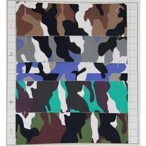 Factory wholesale cross camouflage artificial PVC leather material waterproof leather decoration fabric