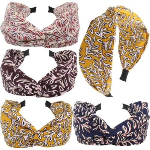 Korea New Wide Edge Simple Womens Headband Twist Hairband Bow Knot Cross Tie Headwrap Hair Band Hoop Hair Accessories