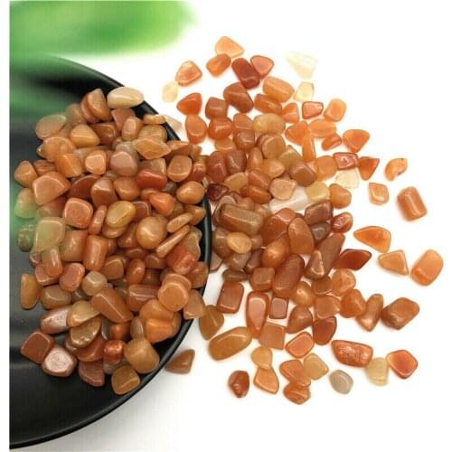 Drop Shipping 50g 7-9mm Natural Red Aventurine Crystal Jade Polished Tumbled Stones Healing Natural Stones and Crystals
