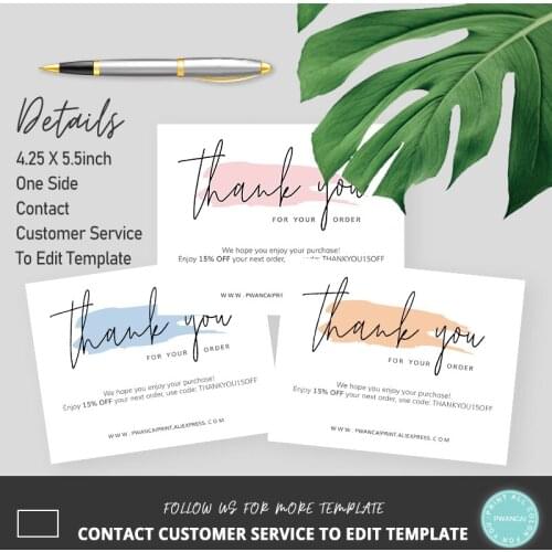 Thank You Card Watercolor