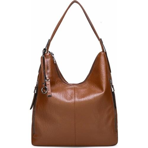 Women Leather Handbags High Quality 2019 Female Soft Leather Shoulder Bag Vintage Bags For Girls Retro Ladies Bag Sac A Main