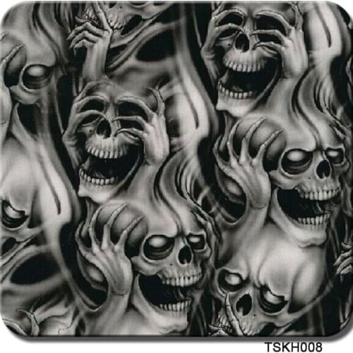 TSAUTOP hydrographics transfer printing film skull pattern water transfer printing film width 50cm TS-GWN1032