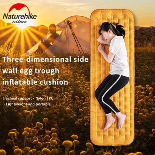 Naturehike Inflatable Sleeping Pad 3D Side Wall Nylon TPU Lightweight Outdoor Portable Waterproof Mat Camping Mattress NH20FCD02