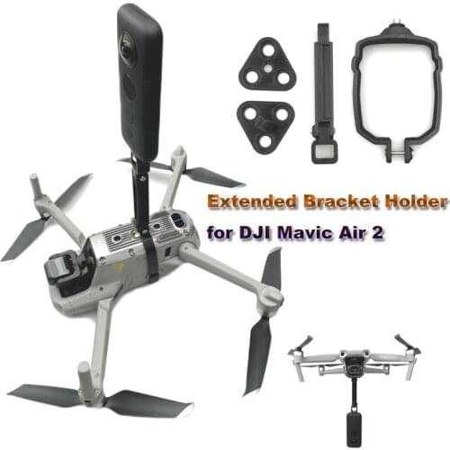 Extended Bracket Holder for DJI Mavic Air 2 Accessories Upper/Bottom Mount Adapter for 360 VR Panorama Camera for GoPro8 Osmo