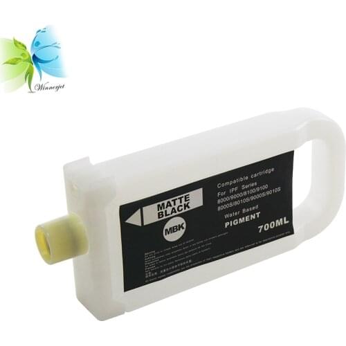 WINNERJET 700ml PFI-306 and PFI-706 Empty Refillable Ink Cartridge for Canon IPF8400 9400 Printer