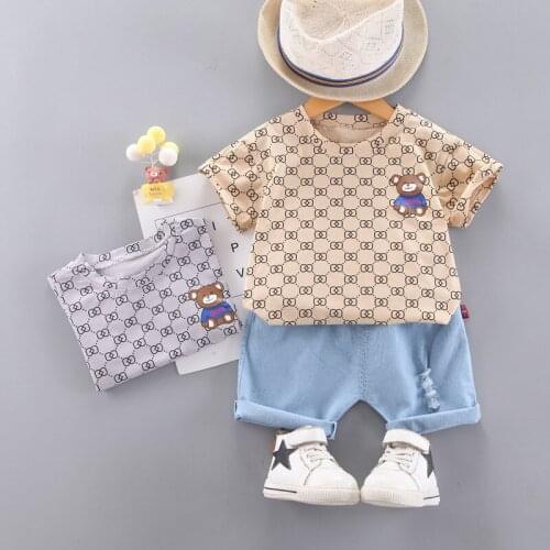 0-5 Years Summer Infant Boy Clothing Sets Casual Fashion Cartoon T-Shirt+Shorts Kids Children Baby Toddler Girls Clothing Outfit