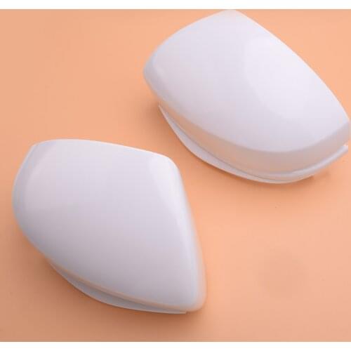 1Pair Car ABS Side Rearview Door Wing Mirror Cover Cap Trim Bezel Housing Fit for Honda Fit Jazz 2014-2018 Without Light Models