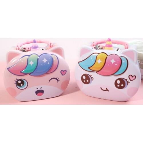 1Pc Cartoon Coin Safe Storage Box Unicorn Piggy Bank Money Collecting Box Saving Pot Children Room Decor Birthday Gifts