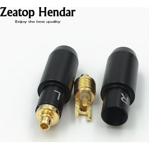 10Pairs MMCX Male Gold Plated Earphone Pin Plug for Shure ED5 SE535 Straight Shape DIY Connector Long Type