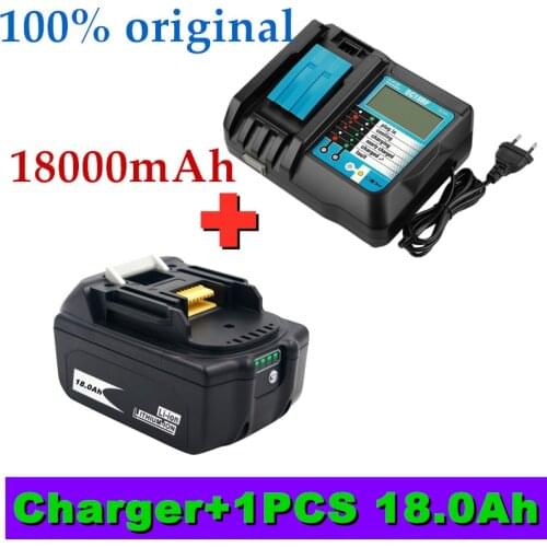 18V18Ah Battery 18000mah Li-Ion Battery Replacement Power Battery for MAKITA BL1880 BL1860 BL1830battery+4A Charger