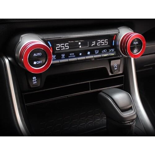 2pcs for TOYOTA RAV4 2020-2021 Air conditioning knob Decorative ring