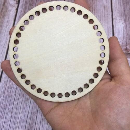 20pcs 10cm Round Basket Bases diy Wooden round Bottoms blank circle cross stitch