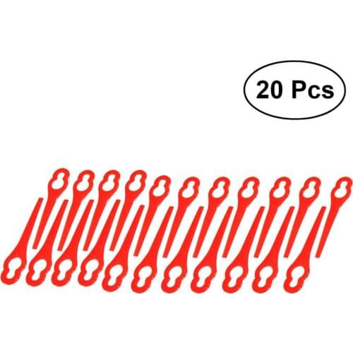 20pcs Plastic Grass Trimmer Blades Mower Replacement Trim Fast Switchblades (Red)