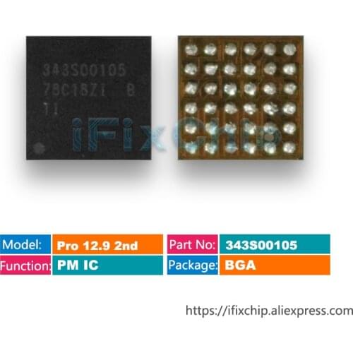 343S00105 For iPad Pro 12.9 2nd Generation A1670 A1671 A1821 Power PM IC PMU Charger Chip PMIC Used