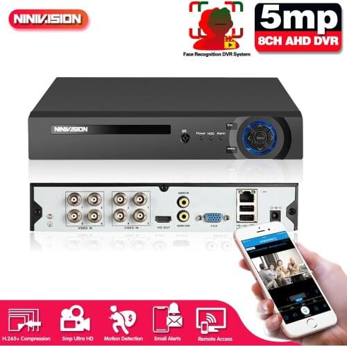 6 IN 1 5MP AHD DVR NVR XVR CCTV 4Ch 8Ch 1080P 4MP 5MP Hybrid Security DVR Recorder Camera Onvif RS485 Coxal Control P2P Cloud